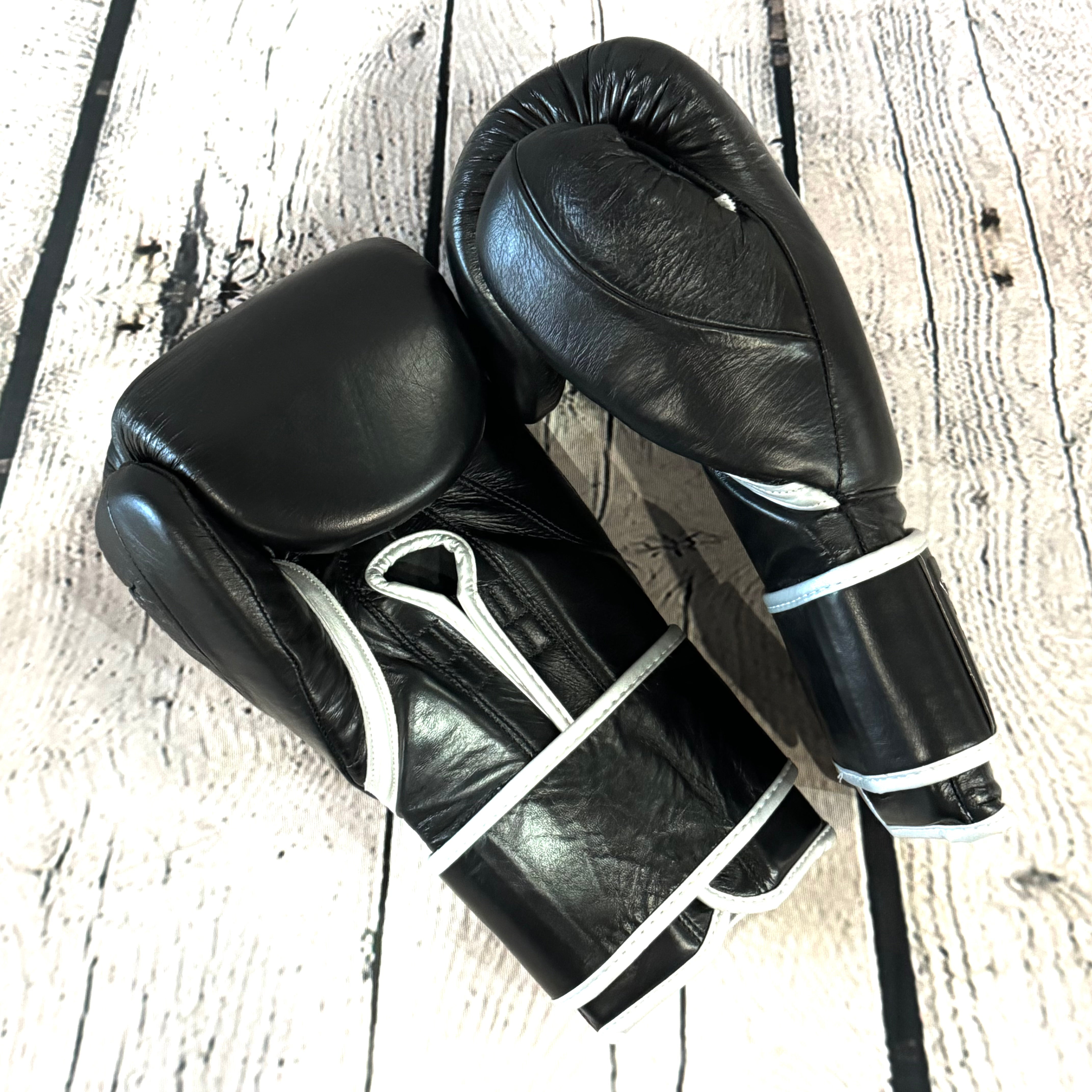 LEAD PRO Training  Velcro Gloves ( Black- Silver Logo )