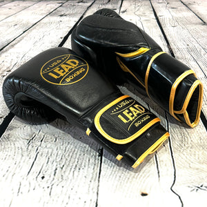 LEAD PRO Training  Velcro Gloves ( Black-Gold Logo )