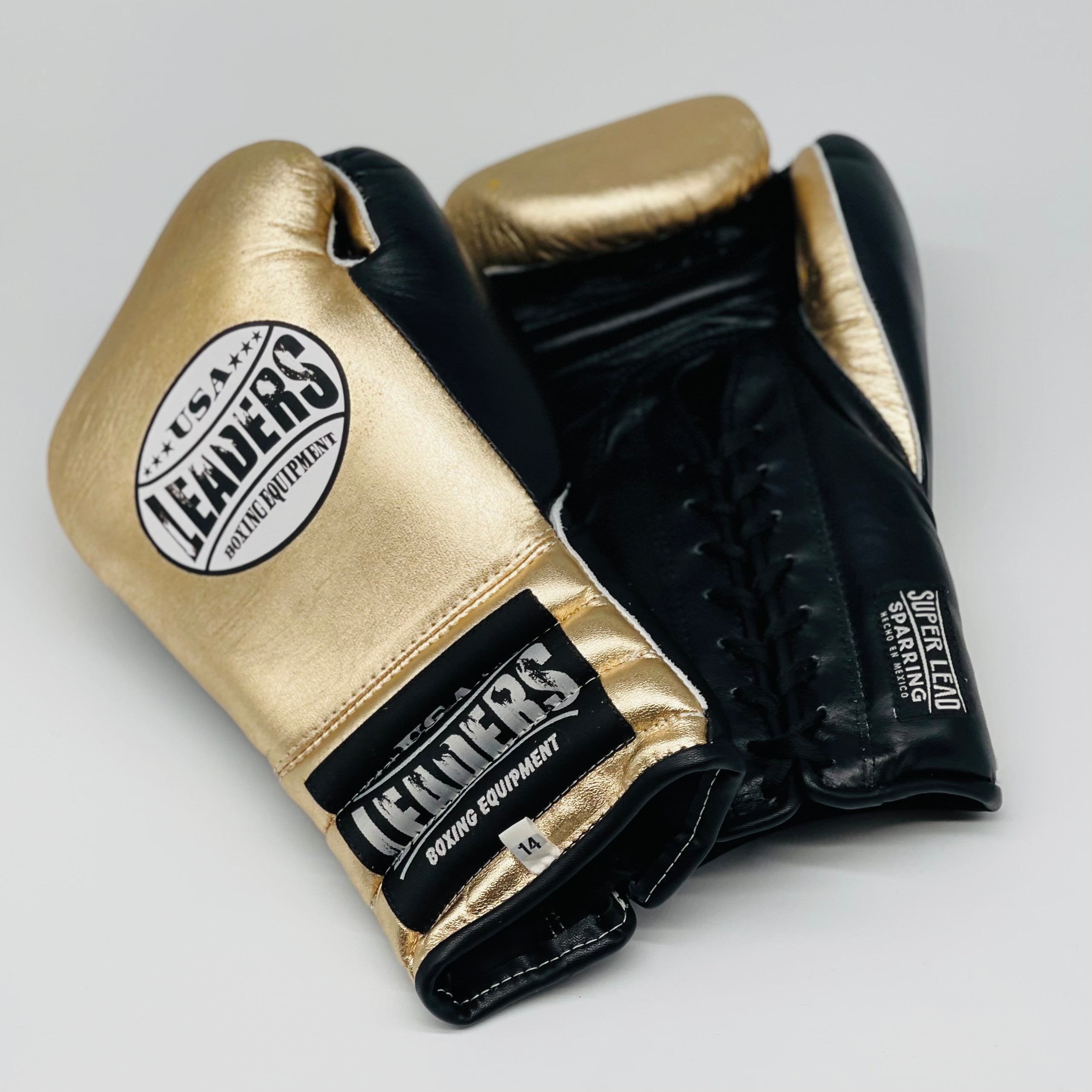 SuperLEAD MEX  Boxing Gloves LACED (Gold / Black)