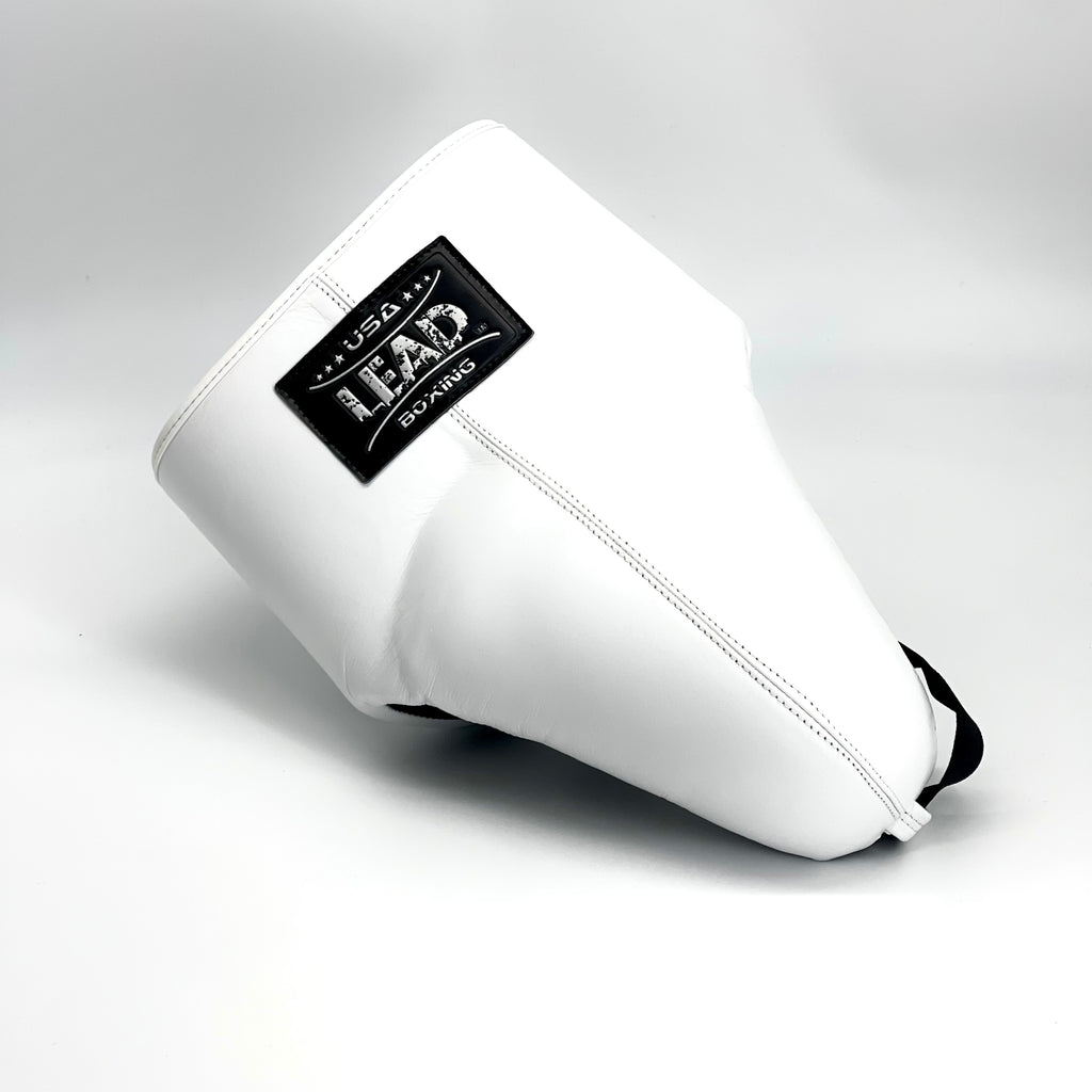LEAD Groin Protector Cup ( White - Silver Logo )