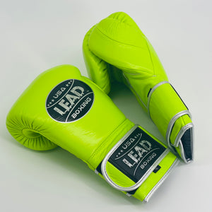 LEAD PRO Training  Gloves  (Neon Green ) Velcro Closure