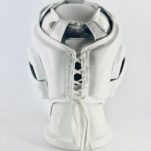 LEAD Mex Headgear (White w/Black-Silver Logo)