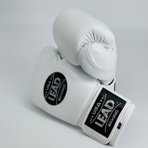 Lead Compact Training Gloves (White with Silver  Logo )