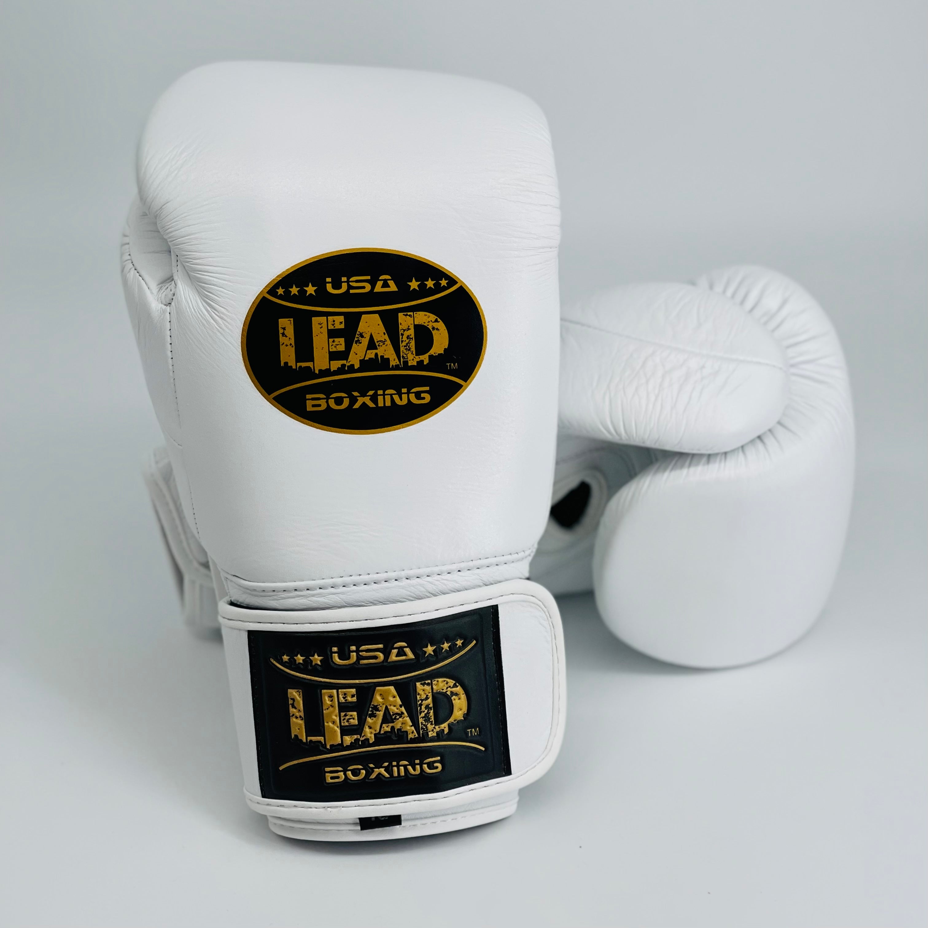 Lead Compact Training Gloves (White with Gold Logo )