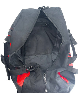 LEAD BOXING Duffel Bag/Backpack   (Black - Red)