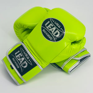 LEAD PRO Training  Gloves  (Neon Green ) Velcro Closure