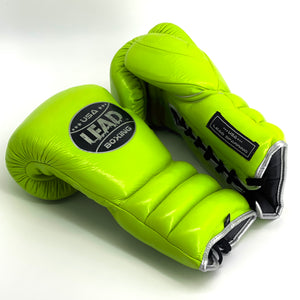 LEAD Sparring Gloves Laced  (Neon Green)