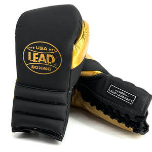 Lead Compact Sparring Gloves (Black Matte -Gold )