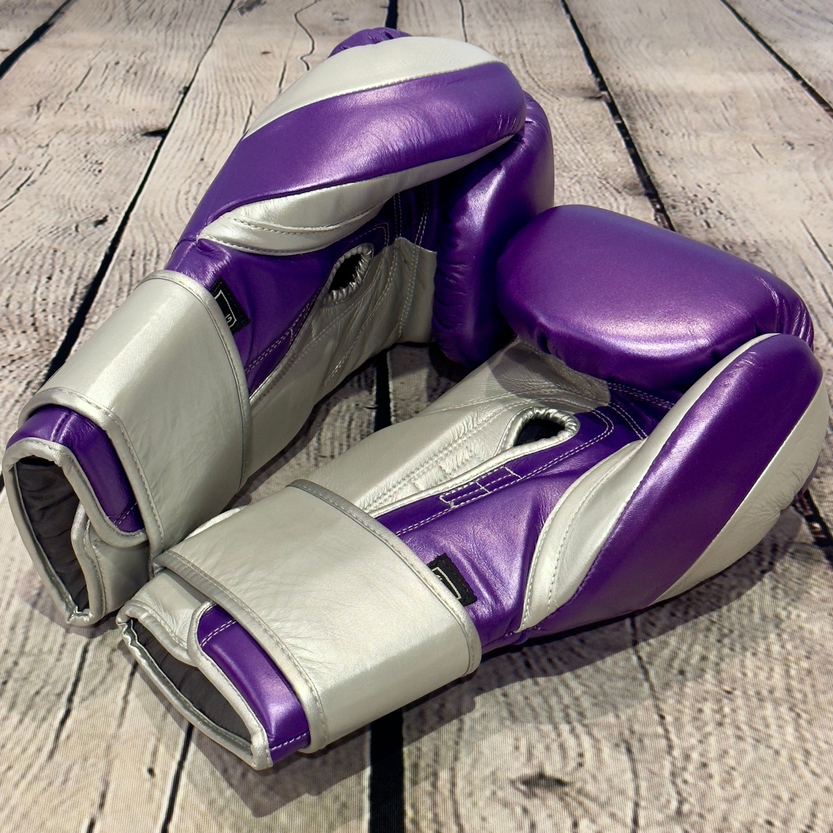 LEAD PRO Training  Velcro Gloves (Purple Metallic -Silver)