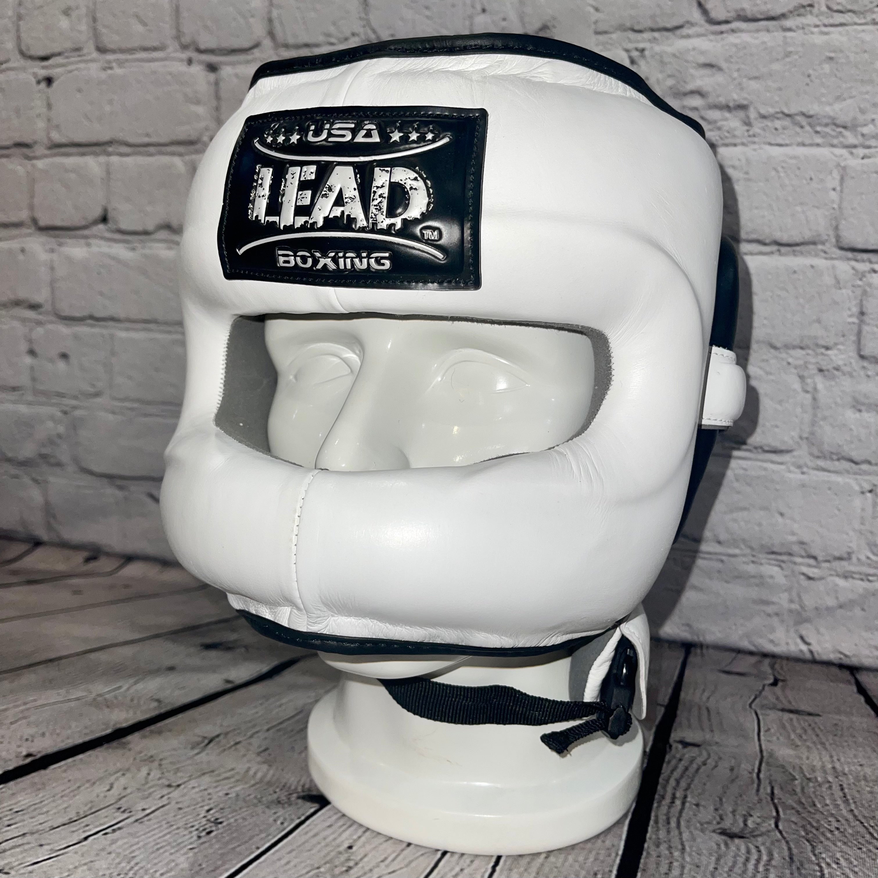 LEAD FaceSaver Headgear (White/Black/Silver)