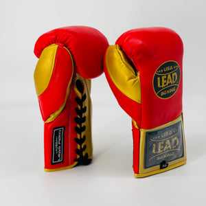 LEAD Boxing Fight Gloves (Red/Gold/Black)