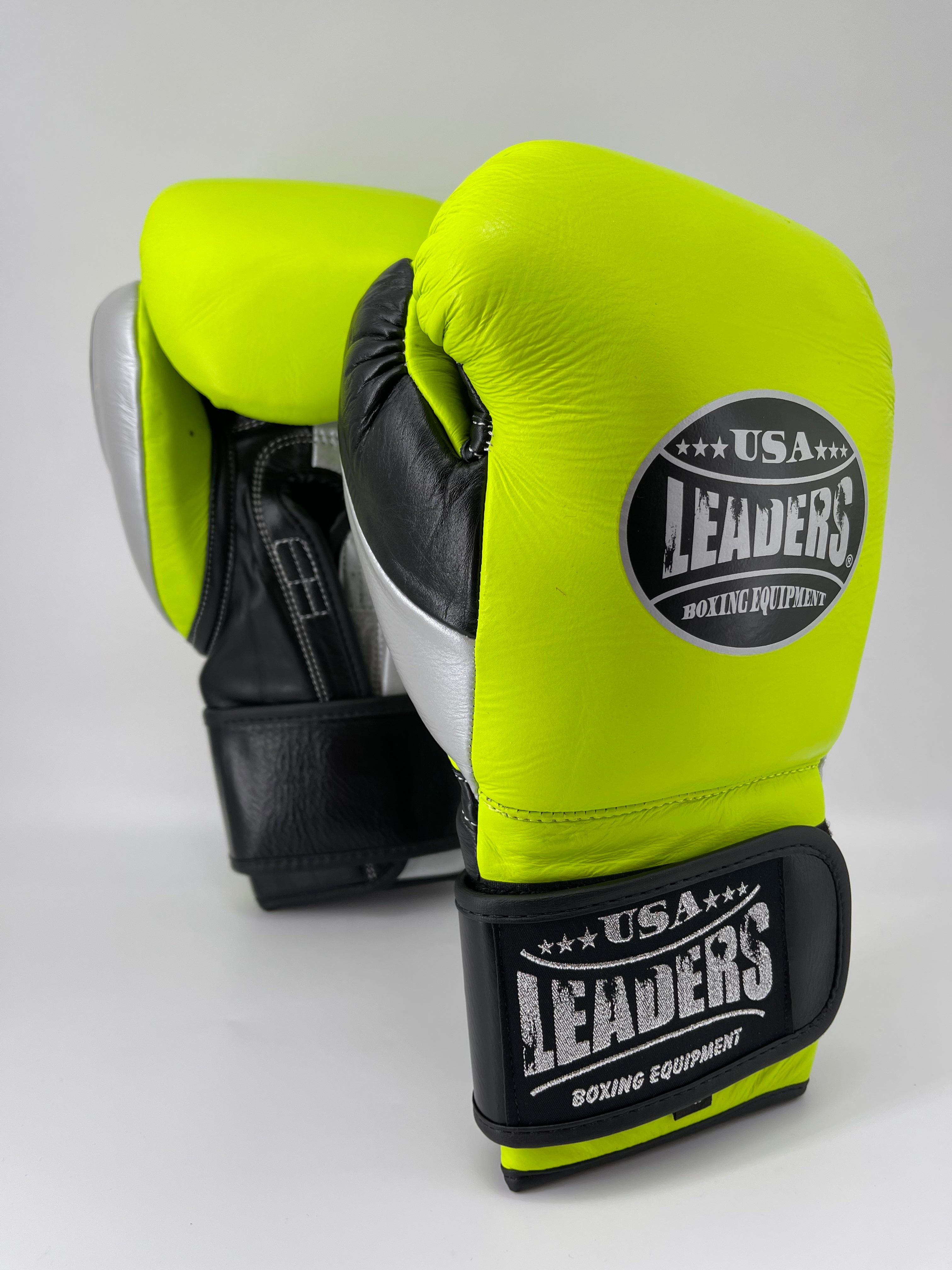 Elite Sparring Gloves (Neon Green/Silver/Black)