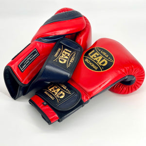 LEAD PRO Training  Gloves ( Red/Navy Blue /Gold ) Velcro Closure