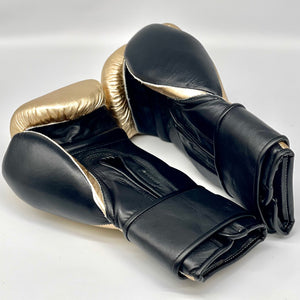 SuperLEAD MEX Boxing Gloves VELCRO ( Gold-Black)