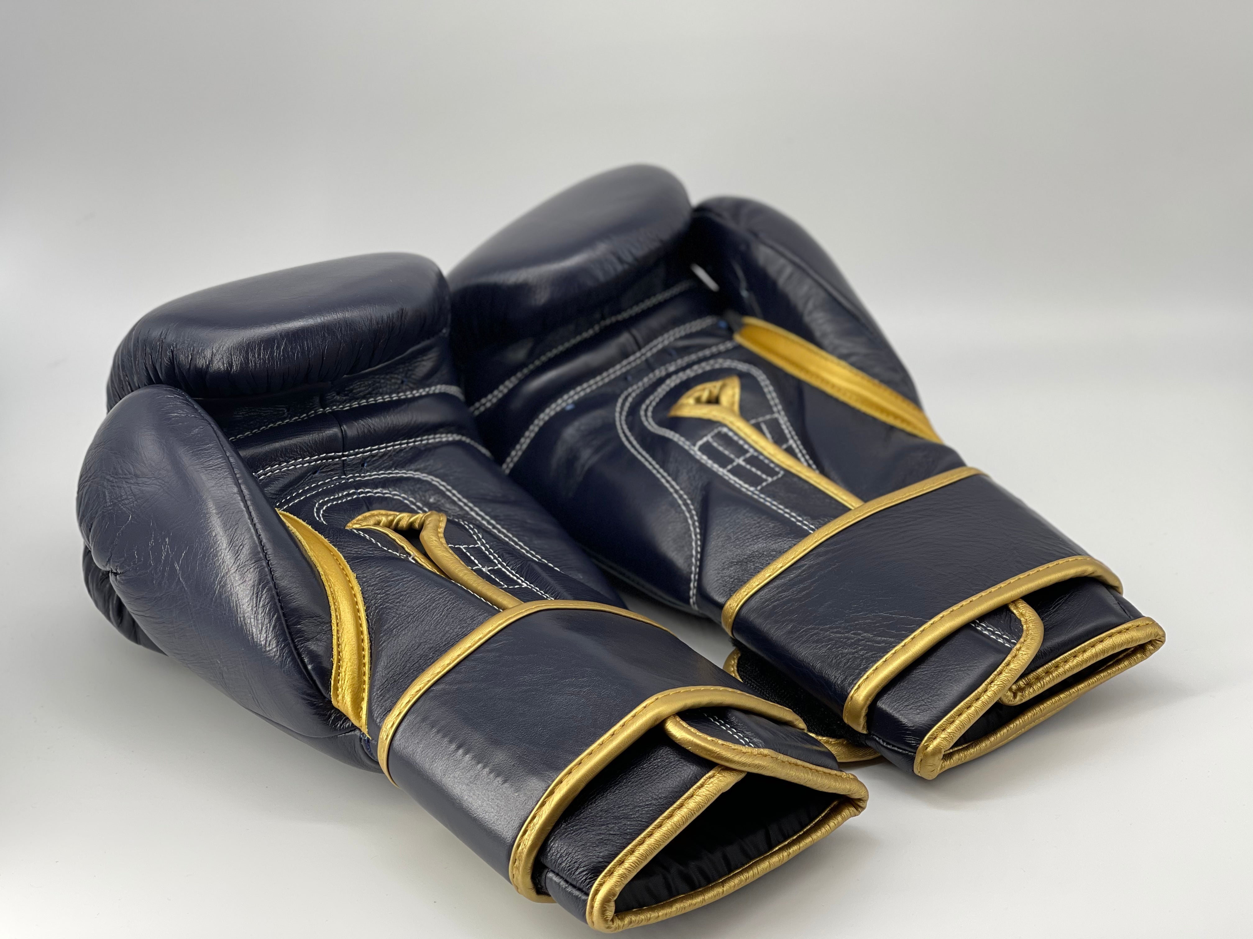 Elite Soft Boxing Gloves (Navy Blue /Gold )