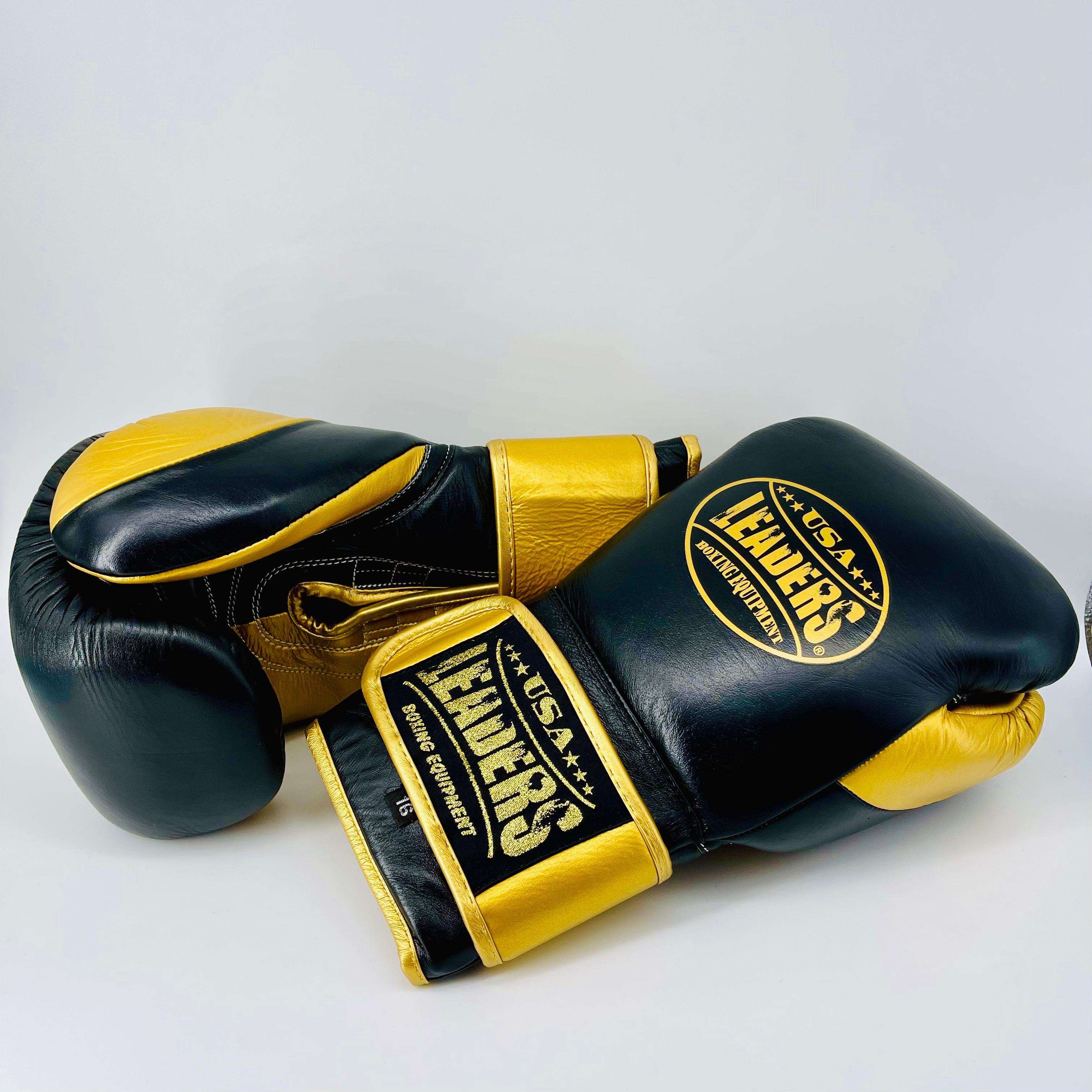 Leaders Boxing Gloves Hook & Loop ( Black/Gold) – Leaders Boxing USA