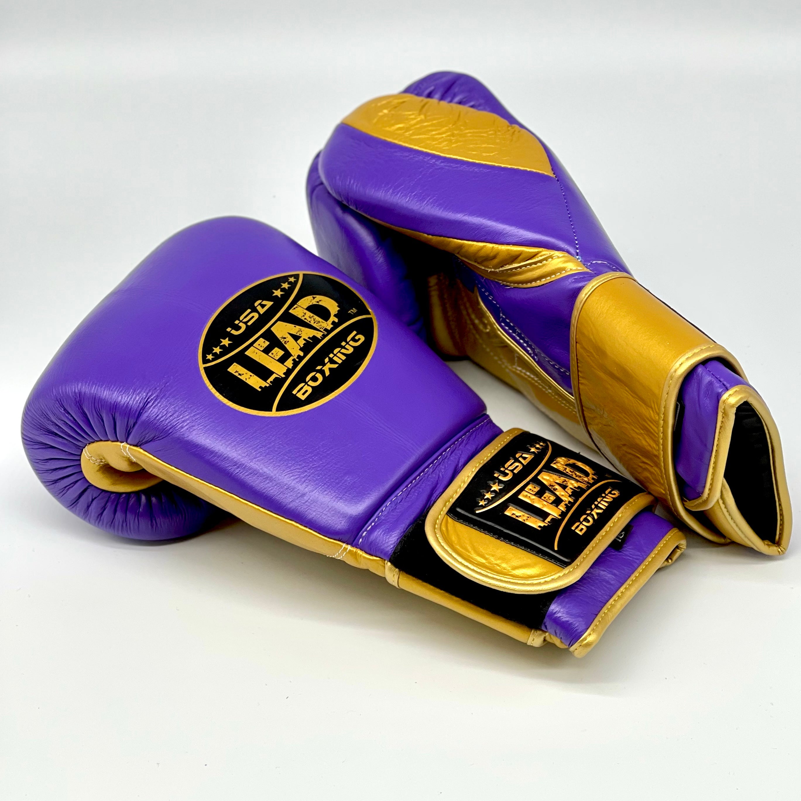 LEAD PRO Training  Velcro Gloves (Purple/Gold)