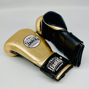 SuperLEAD MEX Boxing Gloves VELCRO ( Gold-Black)