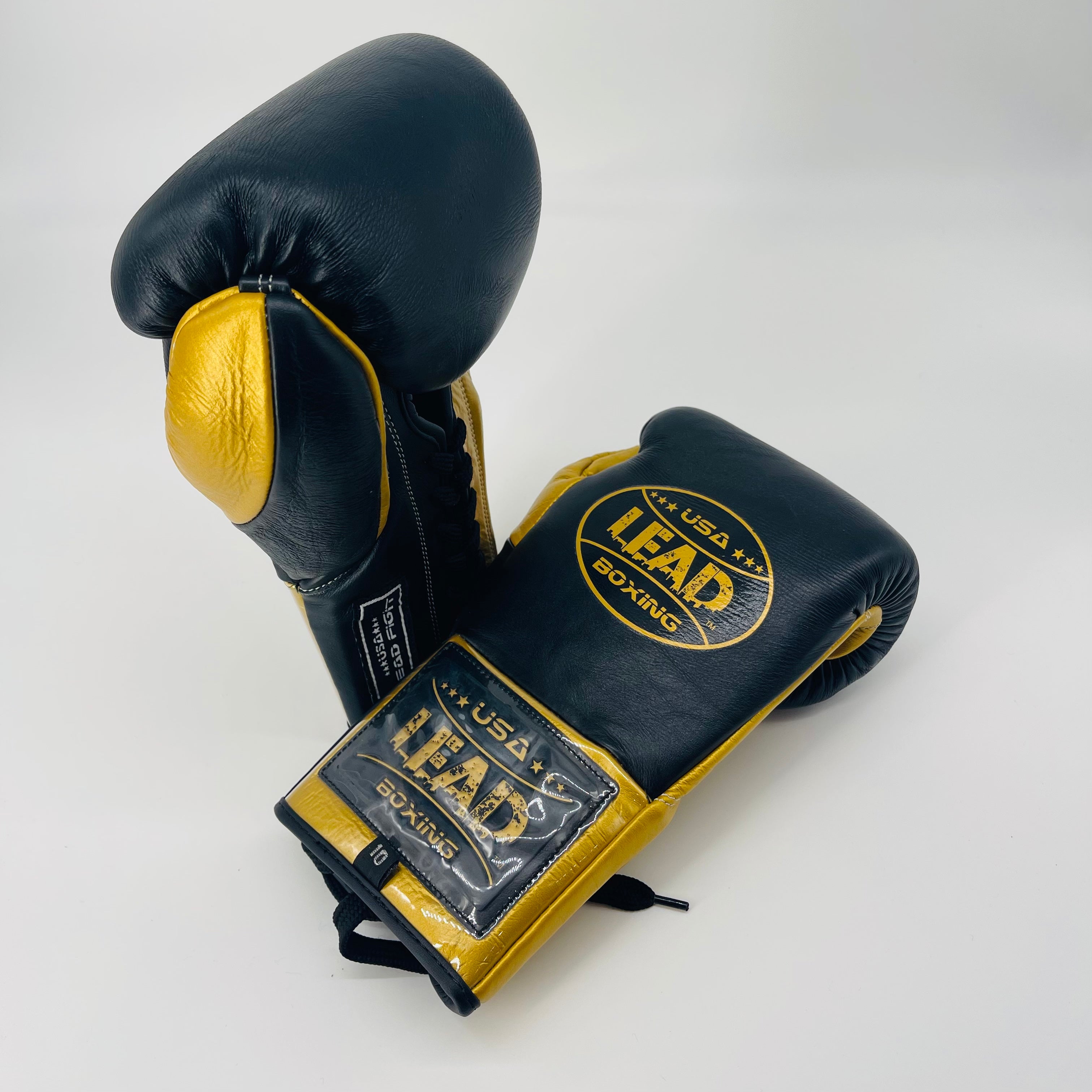 LEAD Boxing Fight Gloves (Black/Gold)