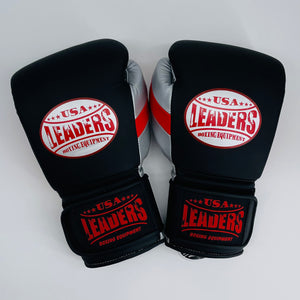 Infinity Matte Leather Velcro Gloves (Black Matte -Red Matte-Silver)