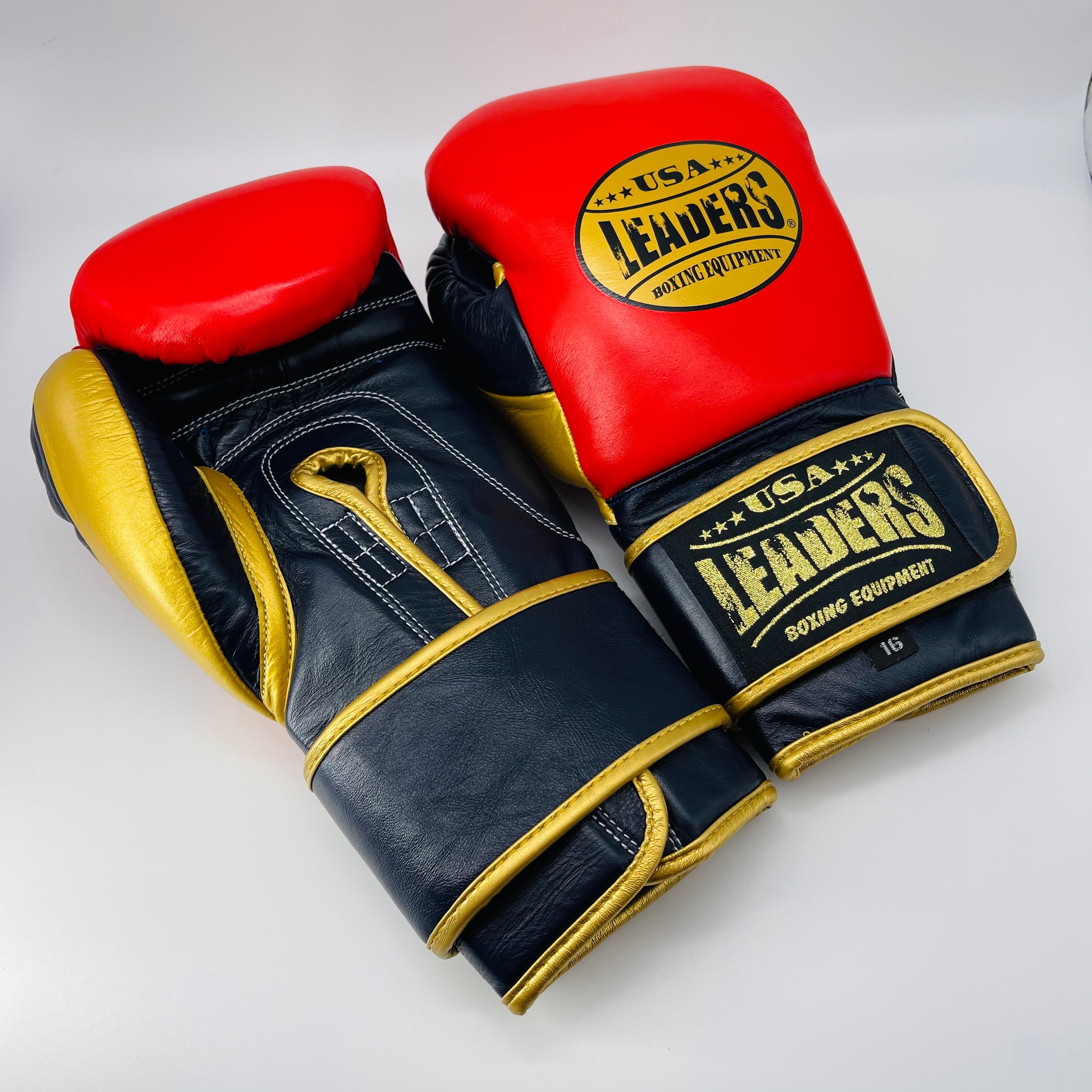 Elite Soft Boxing  Gloves ( Red/Gold/Navy)