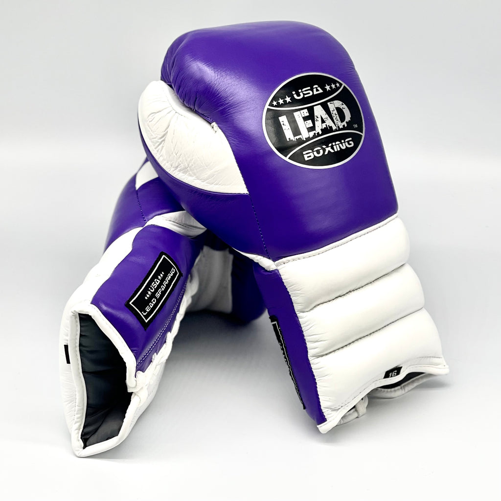 LEAD  Sparring Gloves ( Purple / White )
