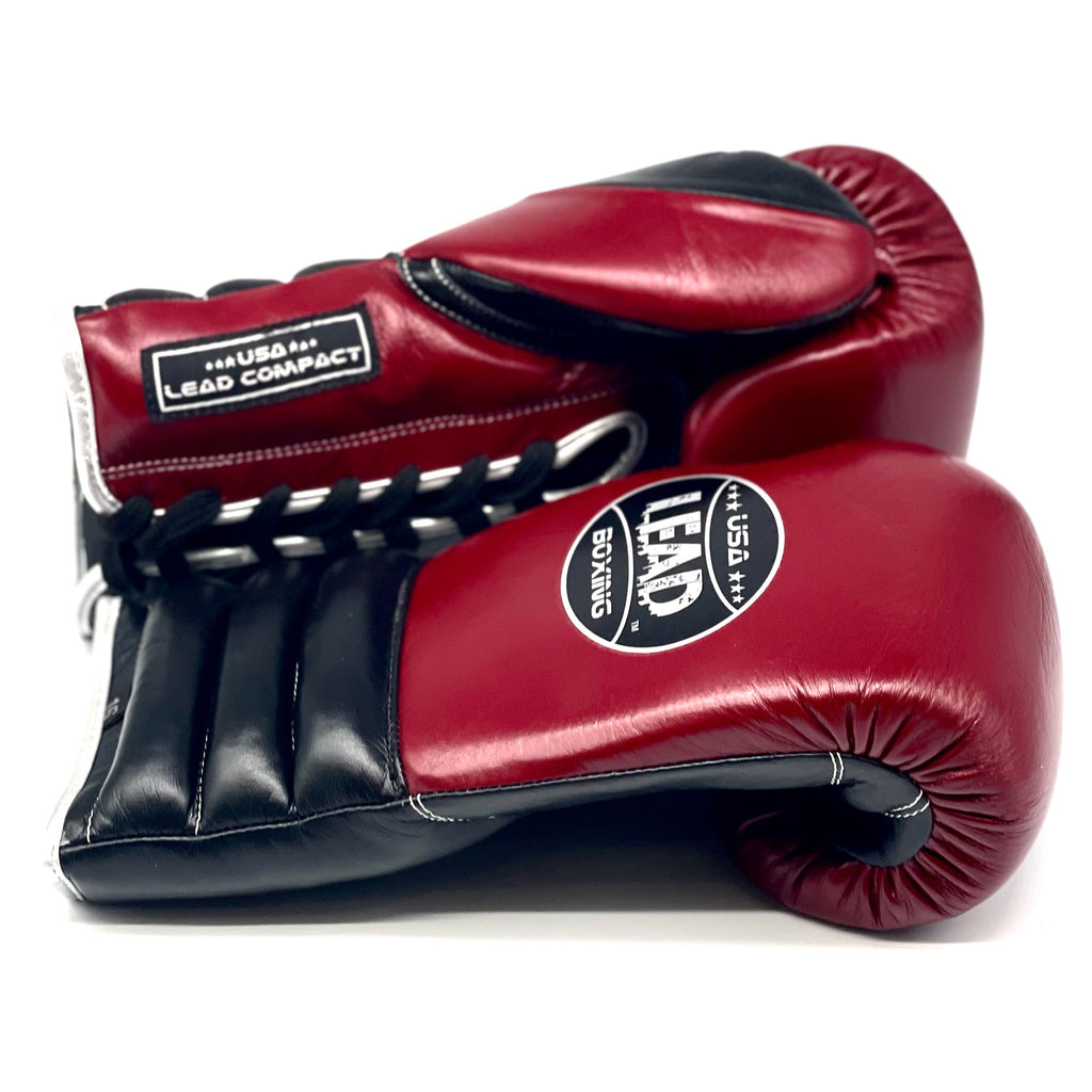 Lead Compact Sparring Gloves (Maroon-Black-Silver)