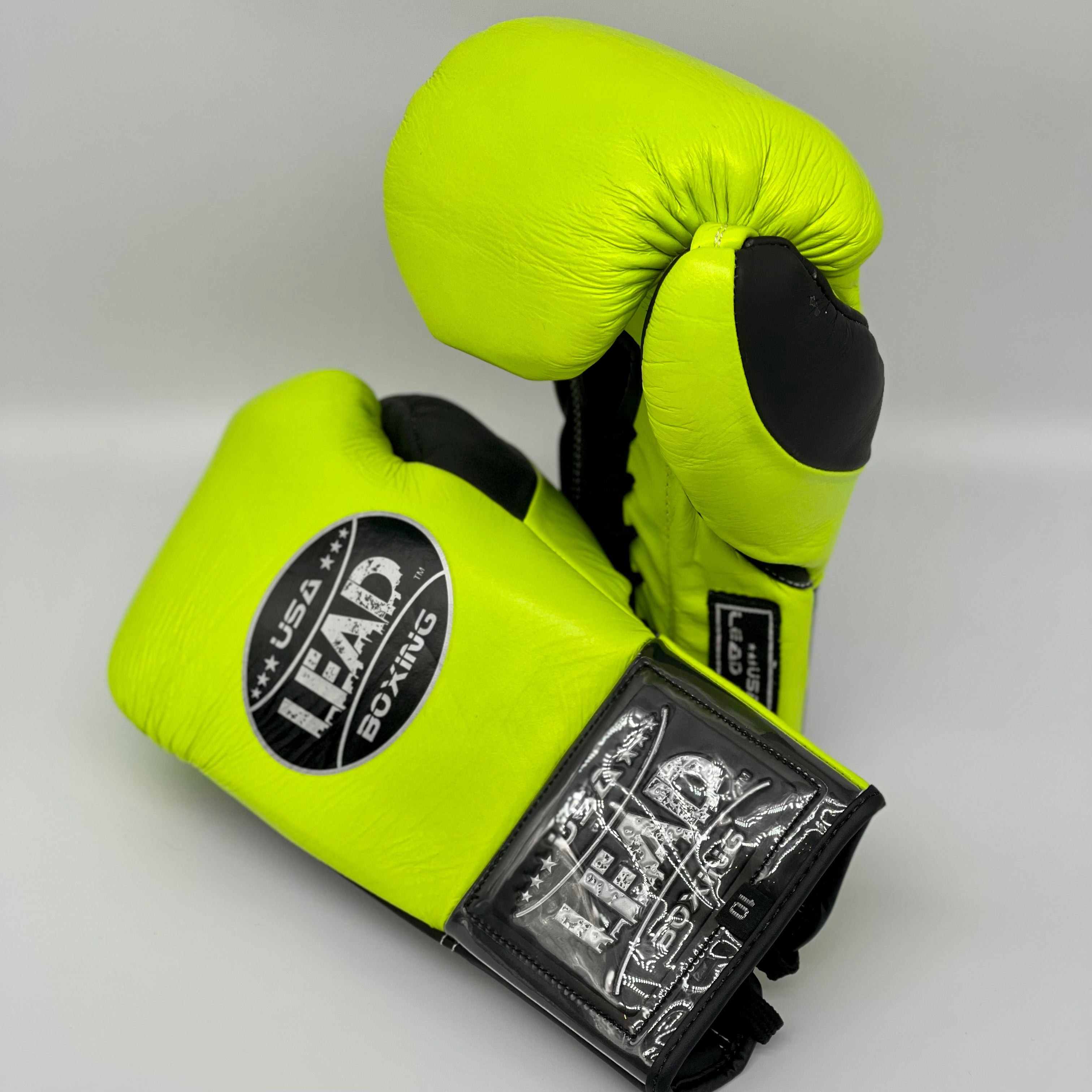 LEAD Boxing Fight Gloves (Neon Green /Black Matte)