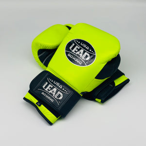 LEAD PRO Training  Velcro Gloves (Neon Green/Black Matte)