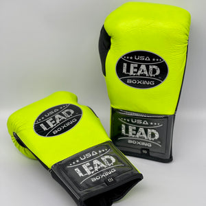 LEAD Boxing Fight Gloves (Neon Green /Black Matte)