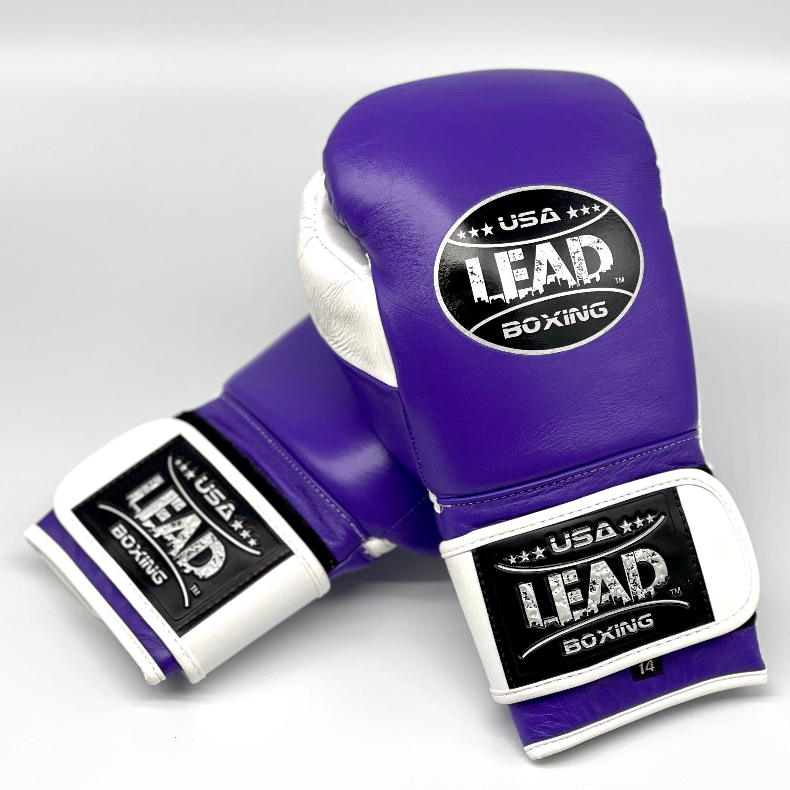 LEAD PRO Training  Velcro Gloves (Purple / White)