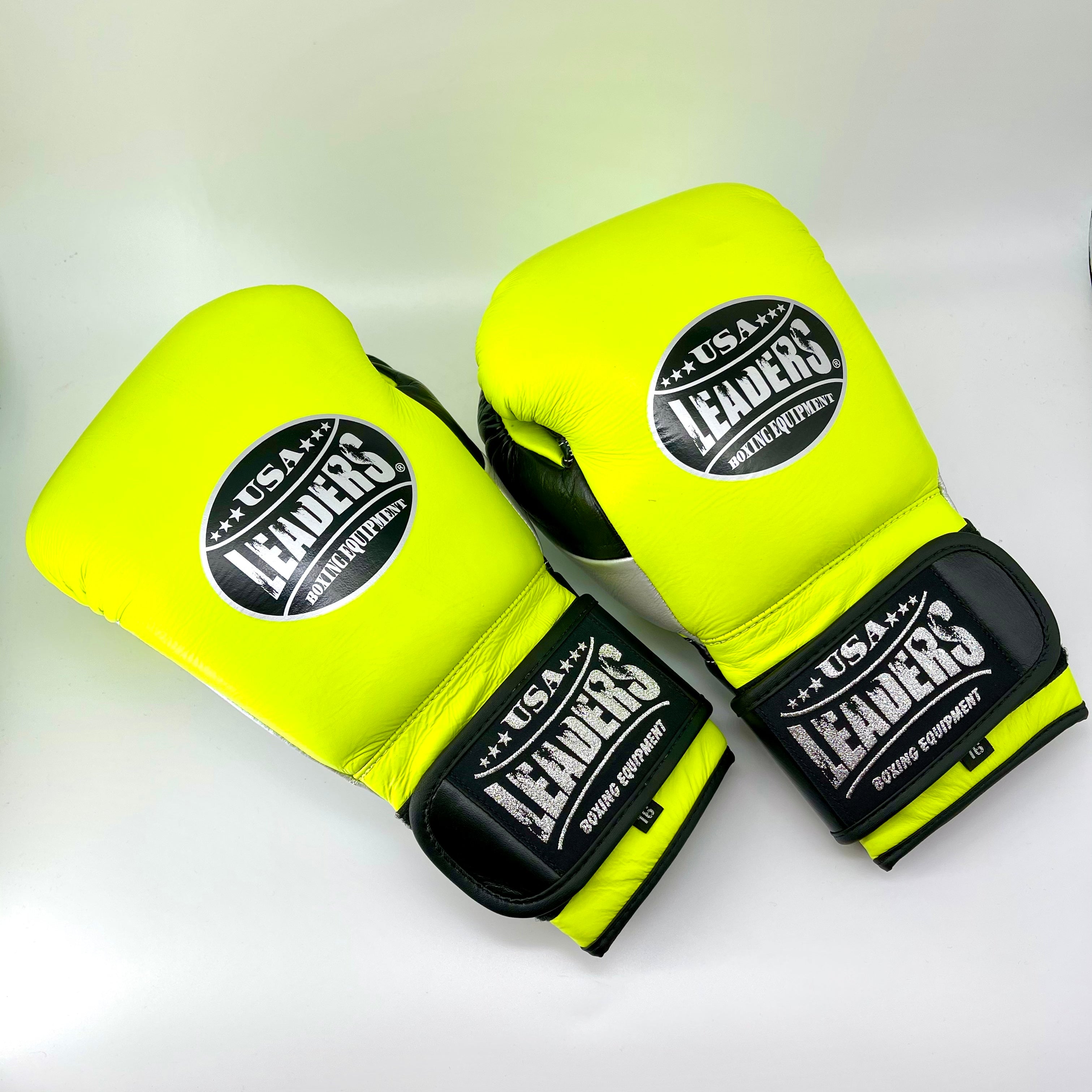 Elite Sparring Gloves (Neon Green/Silver/Black)