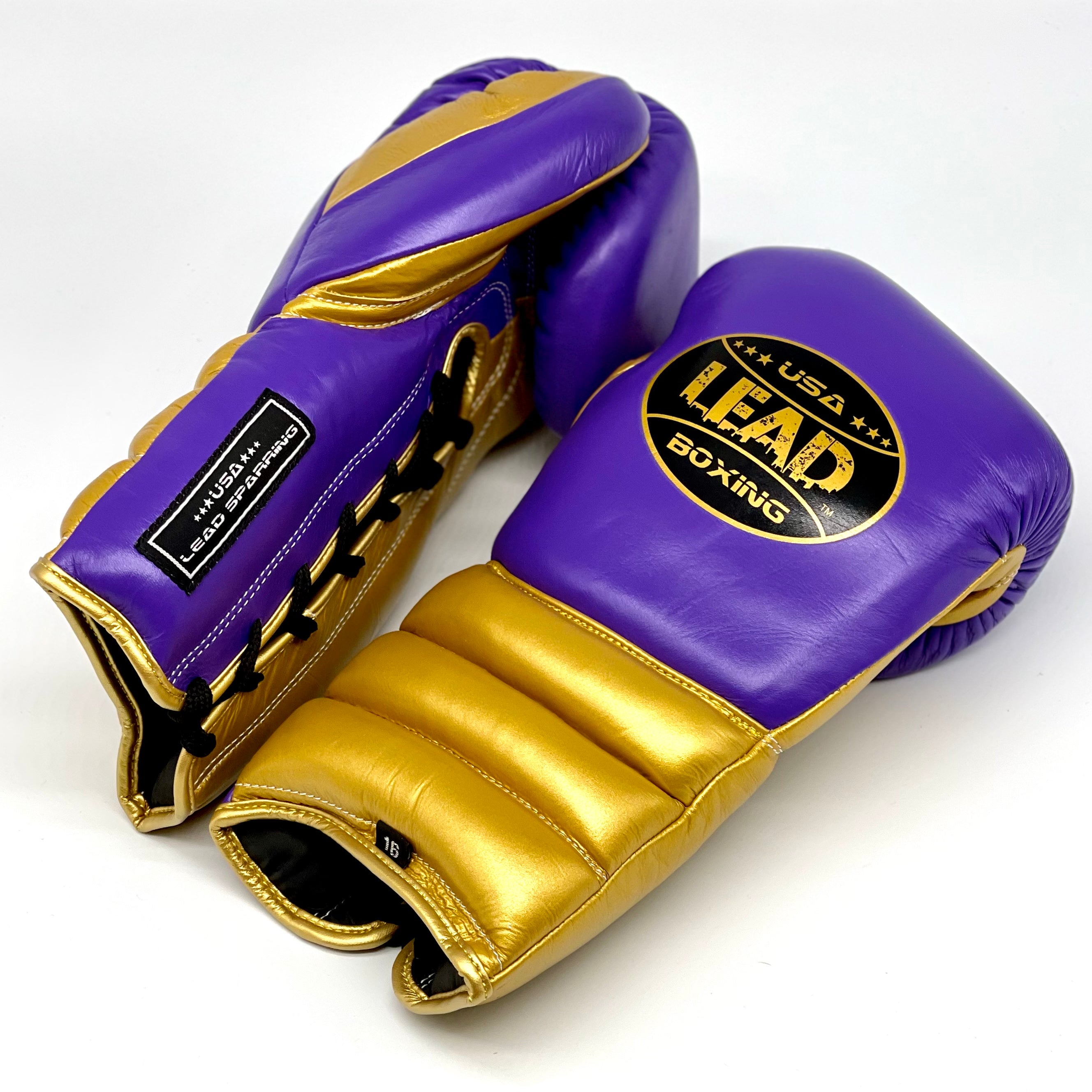 LEAD Sparring Gloves ( Purple / Gold )