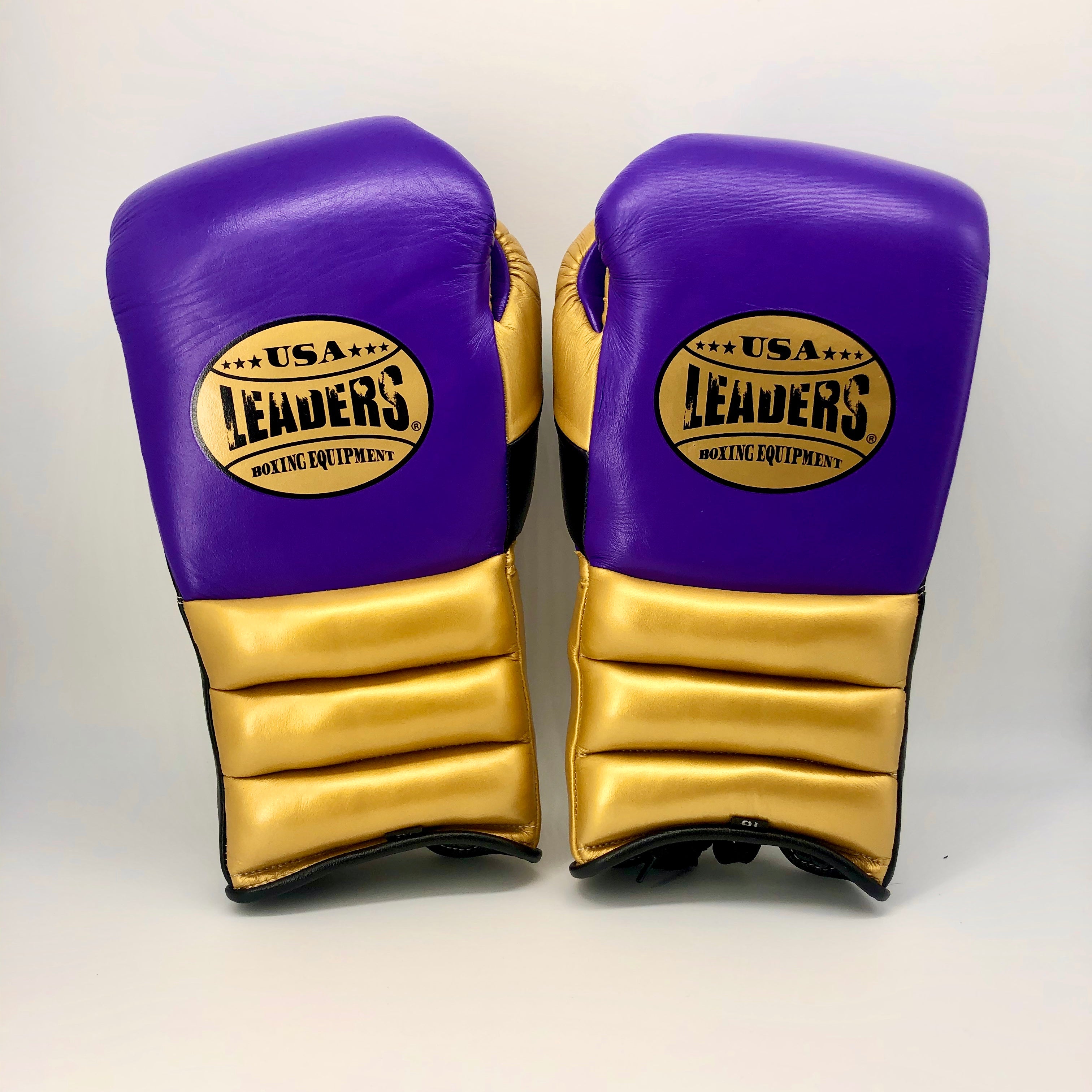 Elite Pro Style Boxing Gloves (Purple/Black/Gold)