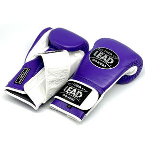 LEAD PRO Training  Velcro Gloves (Purple / White)