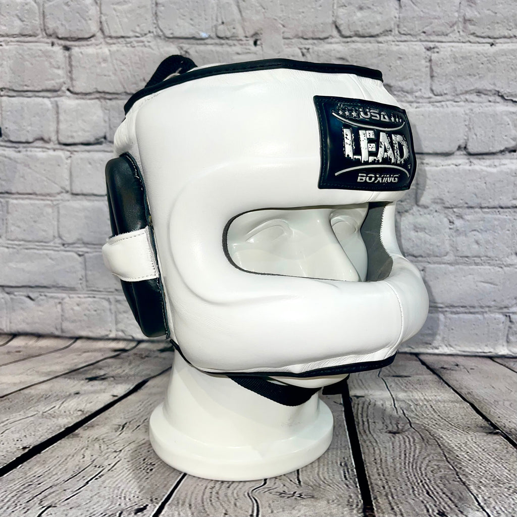 LEAD FaceSaver Headgear (White/Black/Silver)