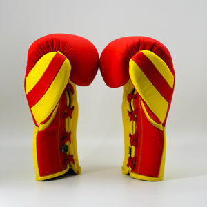 Pro Style Fight Gloves ( Red Yellow Matte)