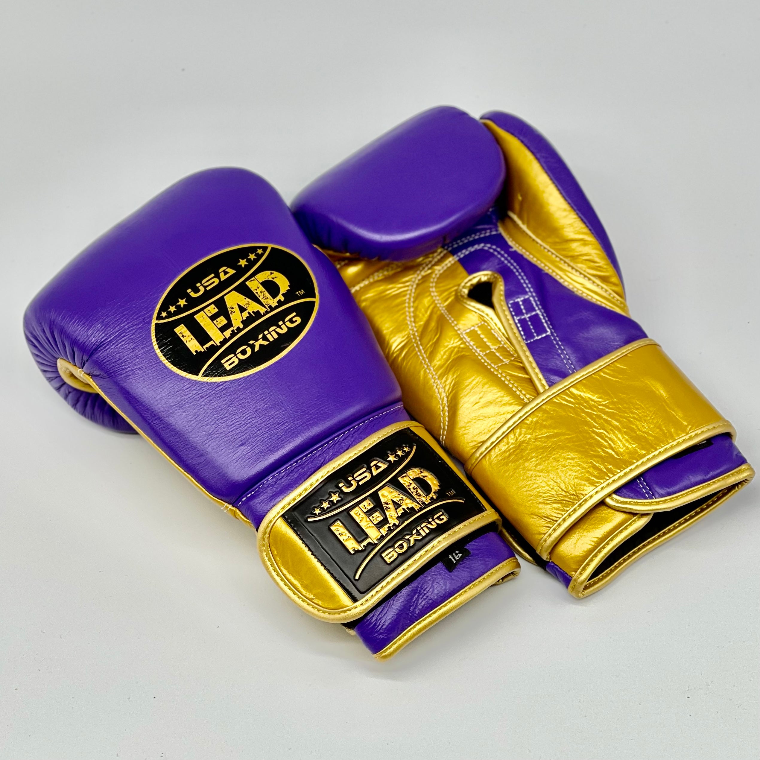 LEAD PRO Training  Velcro Gloves (Purple/Gold)