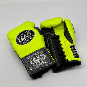 LEAD Boxing Fight Gloves (Neon Green /Black Matte)