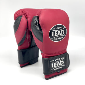 LEAD PRO Training  Velcro Gloves (Matte Maroon/Black )
