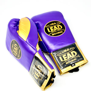 LEAD Boxing Fight Gloves (Purple /Gold)