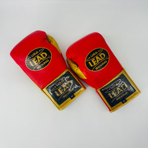 LEAD Boxing Fight Gloves (Red/Gold/Black)