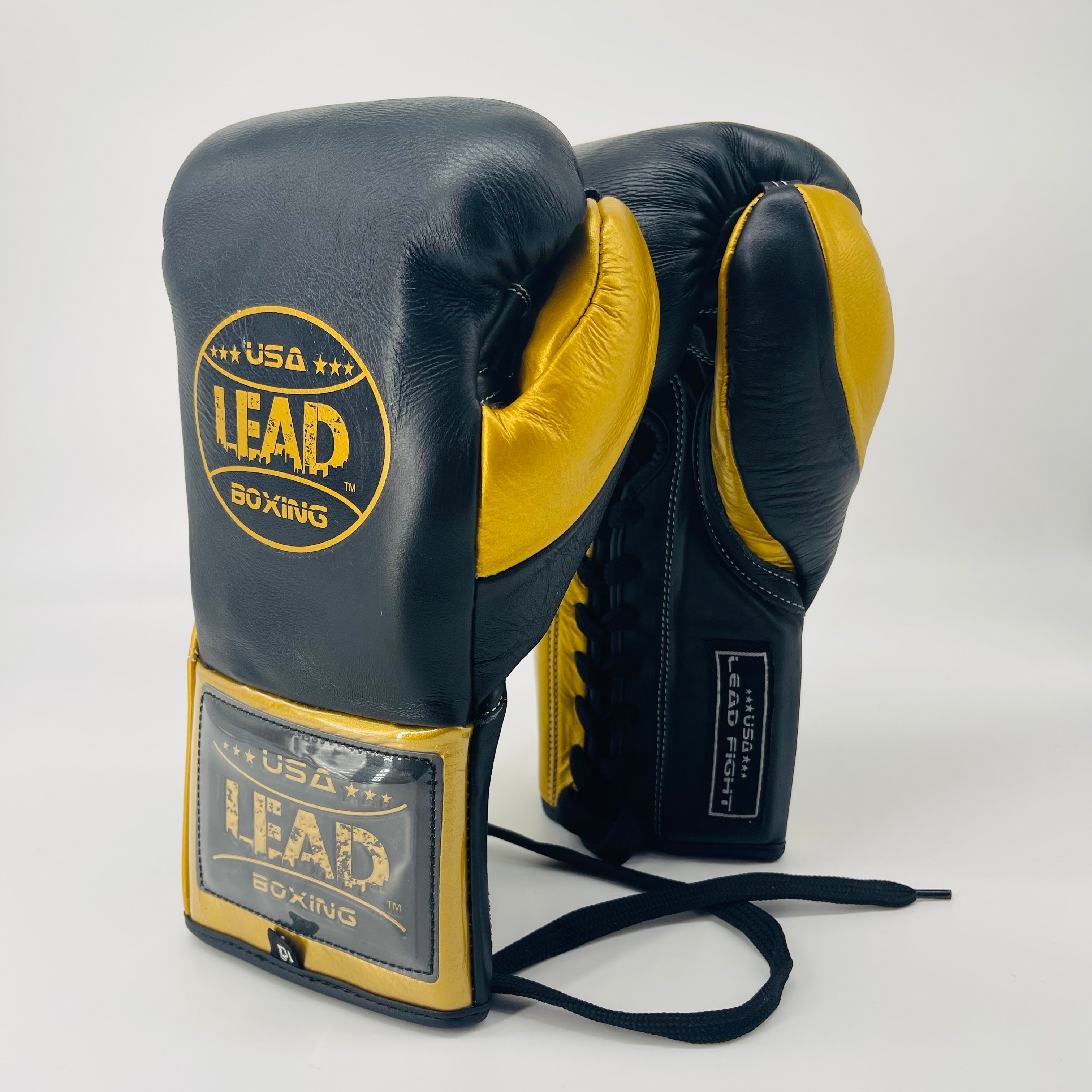 LEAD Boxing Fight Gloves (Black/Gold)