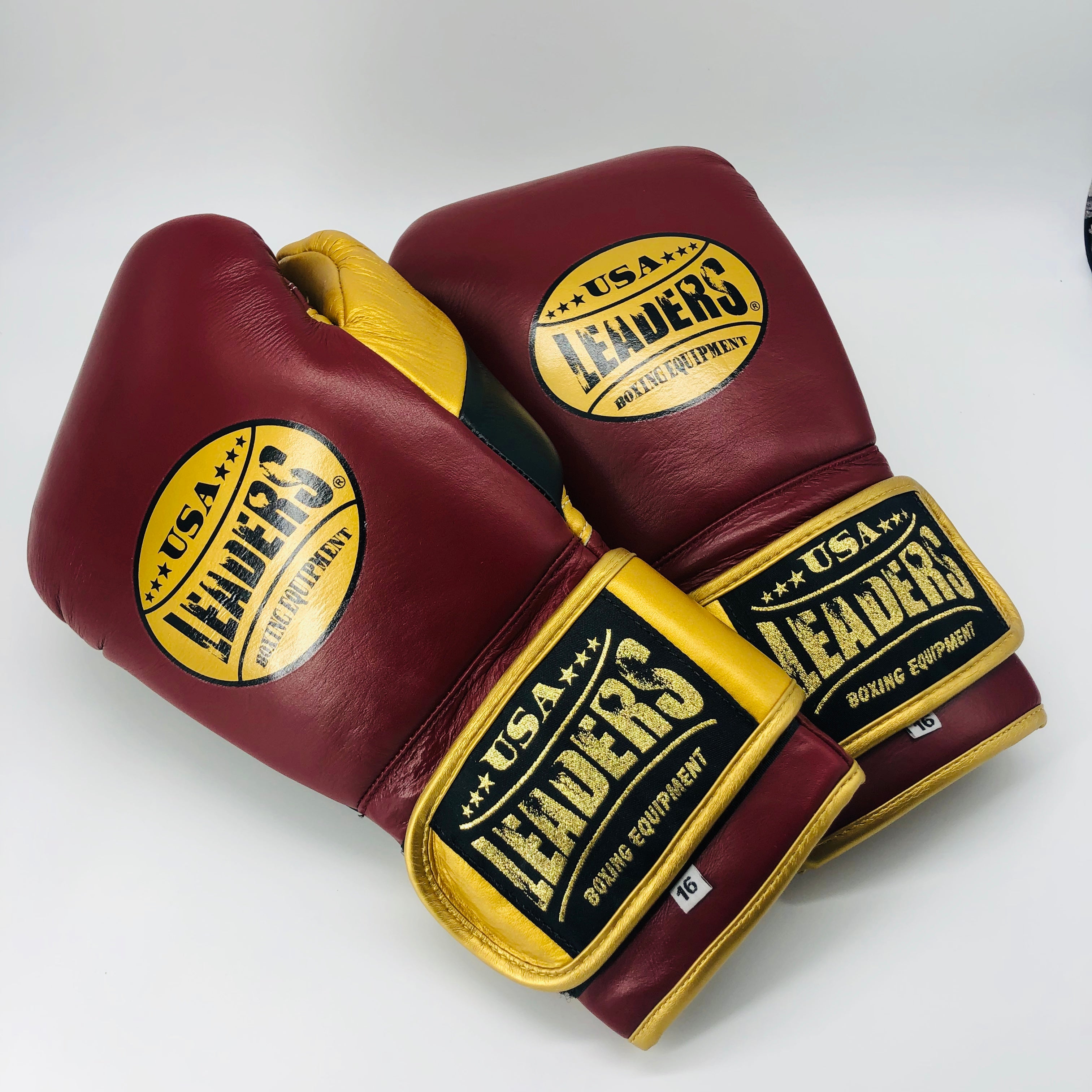 Elite Soft Training Velcro Gloves (Maroon-Black-Metallic Gold)