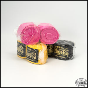 Leaders Premium Hand Wraps - Set of 3 (Pink/Yellow/Black)