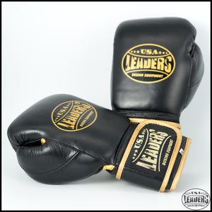 Elite Training Velcro Gloves (Black-Gold)