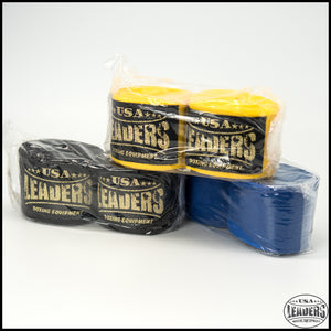 Leaders Premium Hand Wraps - Set of 3 (Yellow/Black/Blue)